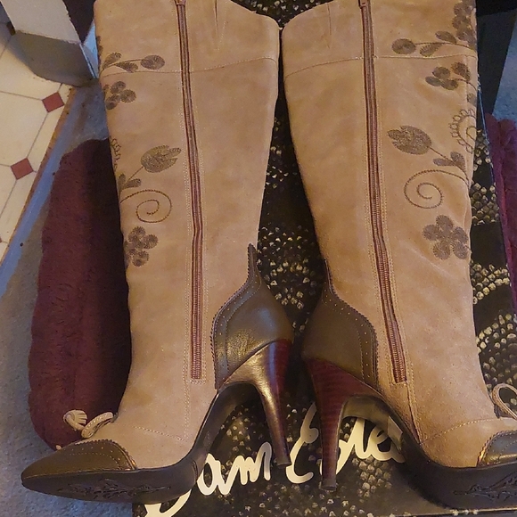 Sam Edelman Beige Floral Heels - Picture 6 of 8